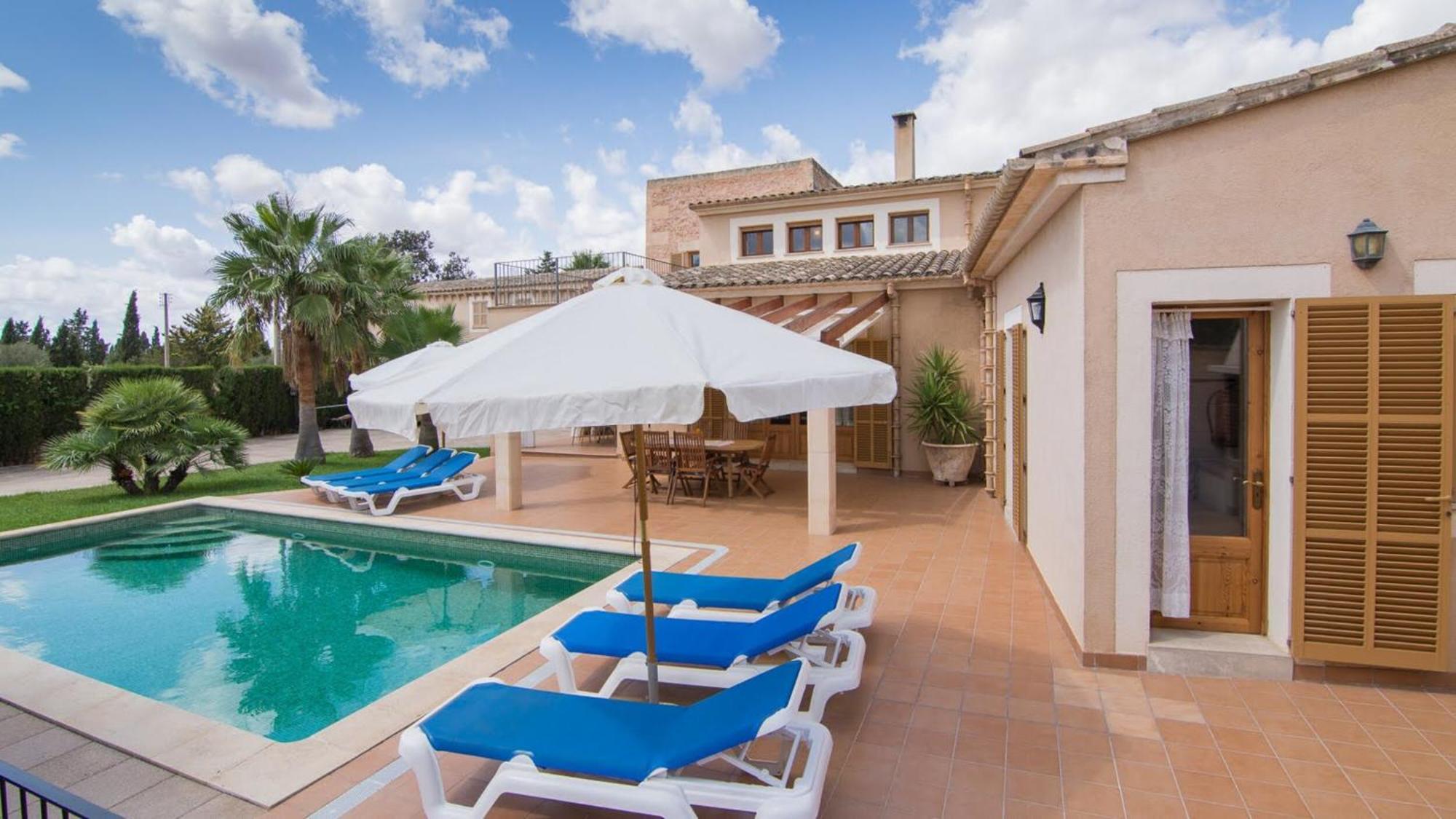 Finca rústica con piscina Cas Padrins de Campos Campos (Mallorca) Exterior foto