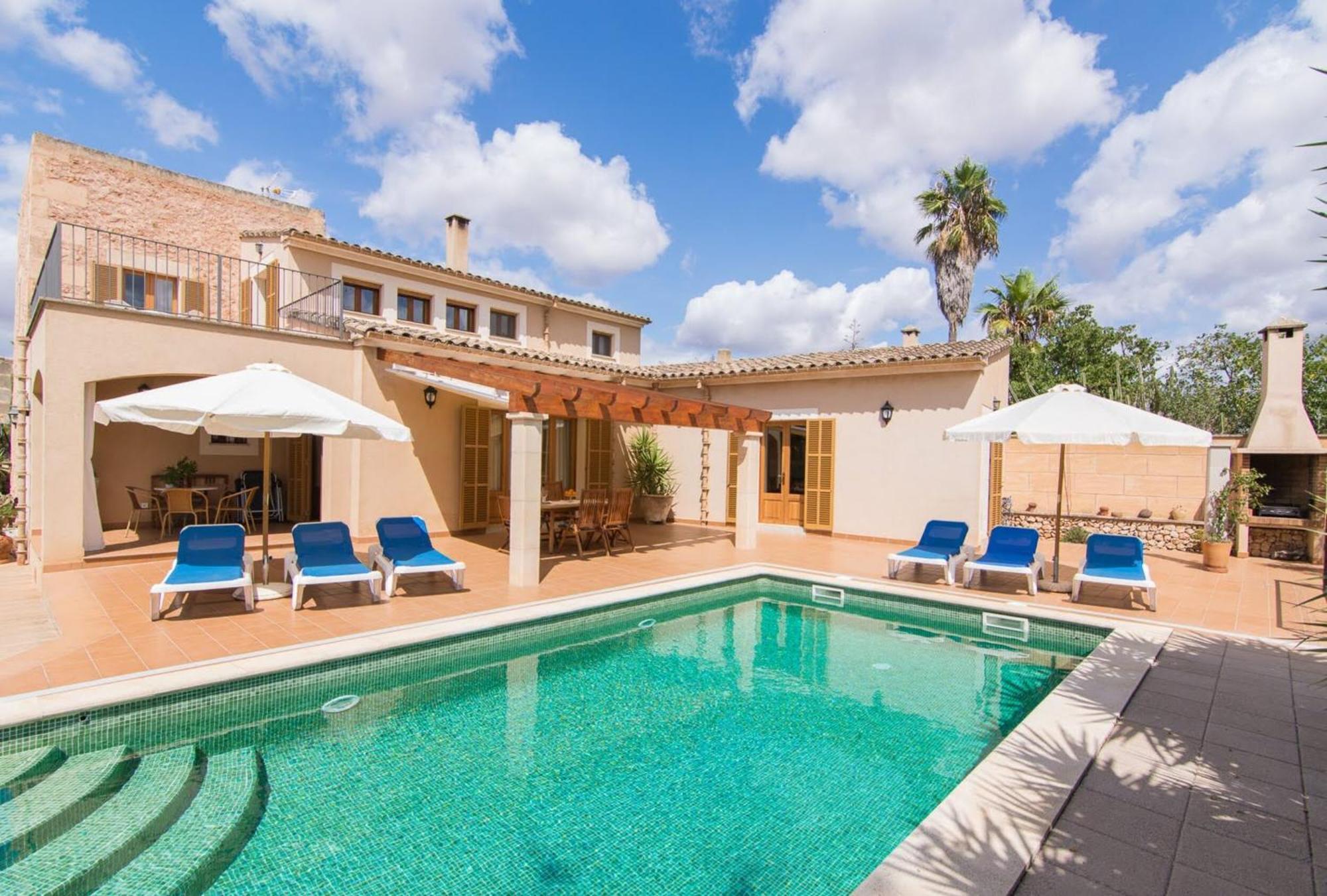 Finca rústica con piscina Cas Padrins de Campos Campos (Mallorca) Exterior foto