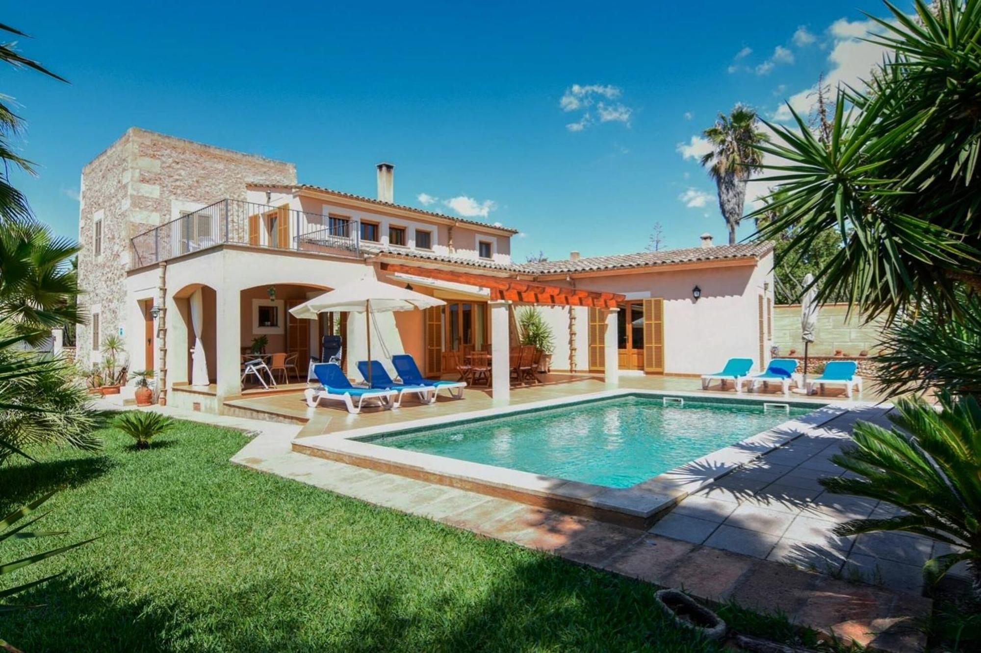 Finca rústica con piscina Cas Padrins de Campos Campos (Mallorca) Exterior foto