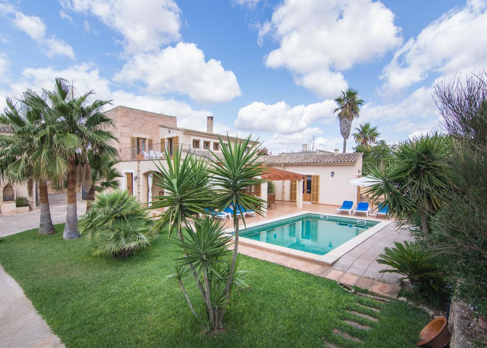 Finca rústica con piscina Cas Padrins de Campos Campos (Mallorca) Exterior foto