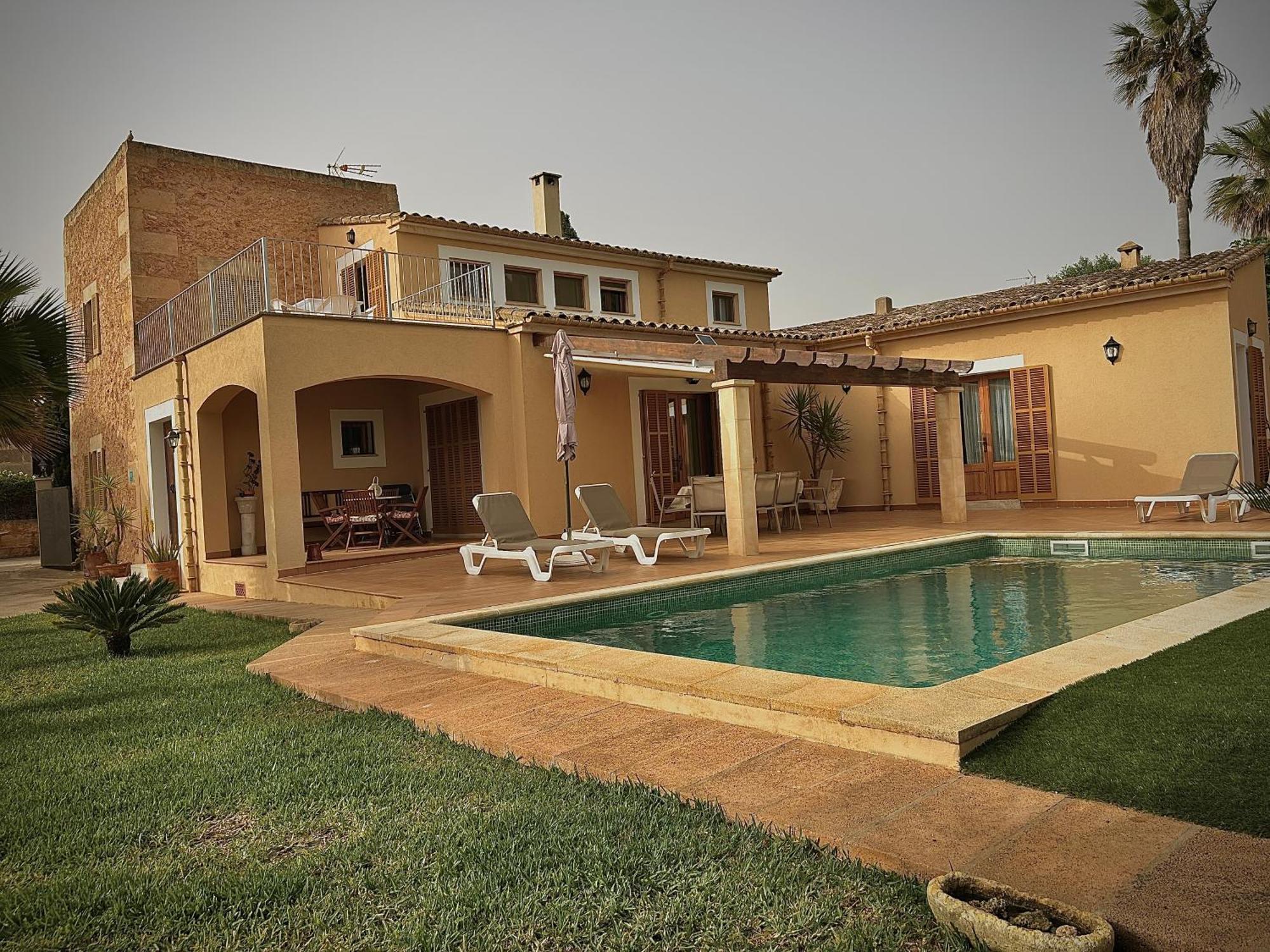 Finca rústica con piscina Cas Padrins de Campos Campos (Mallorca) Exterior foto
