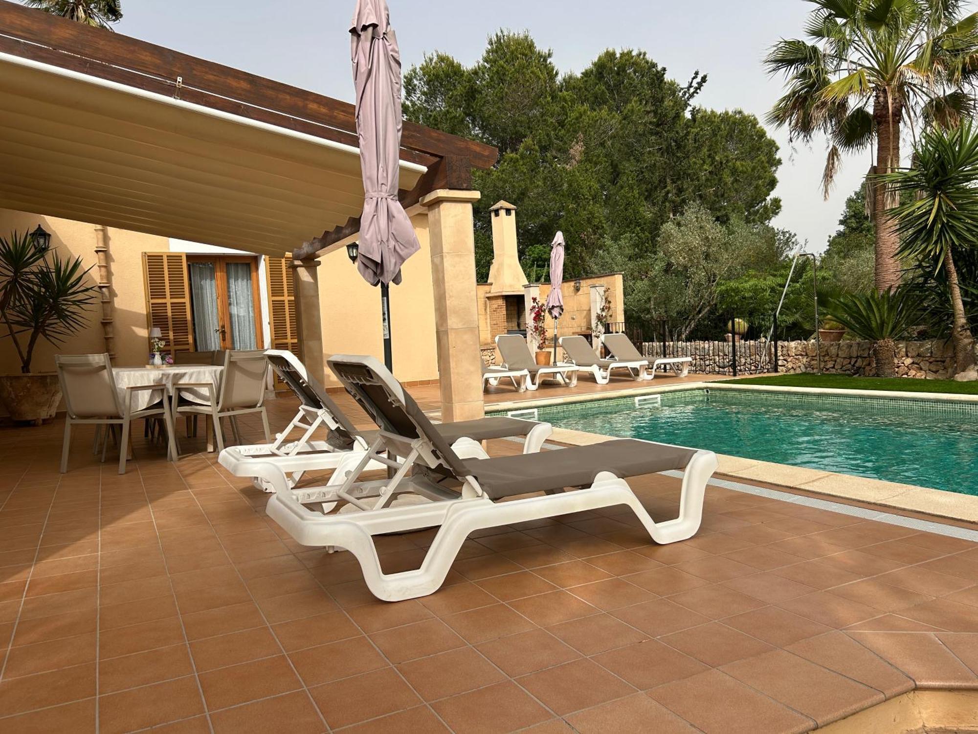 Finca rústica con piscina Cas Padrins de Campos Campos (Mallorca) Exterior foto