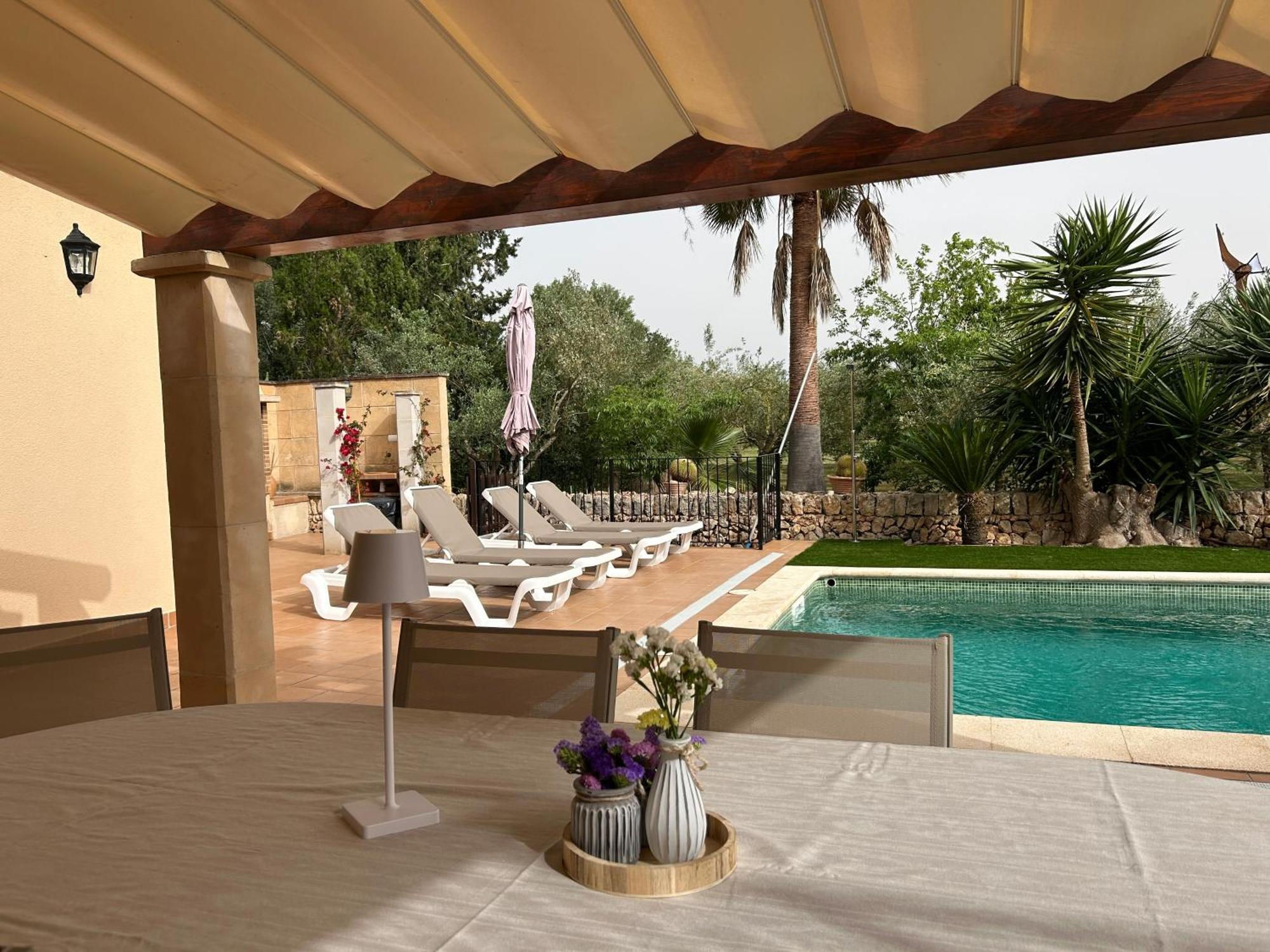 Finca rústica con piscina Cas Padrins de Campos Campos (Mallorca) Exterior foto